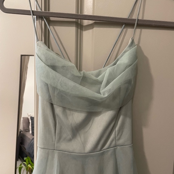 Hello Molly Sage Green Tulle Midi Dress! - Picture 6 of 8